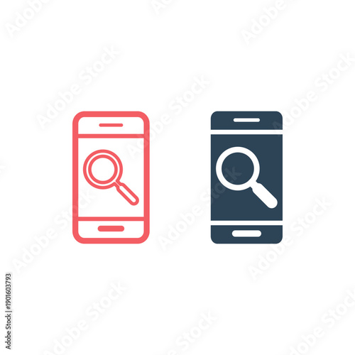 Smartphone icons set vector illustration template.
