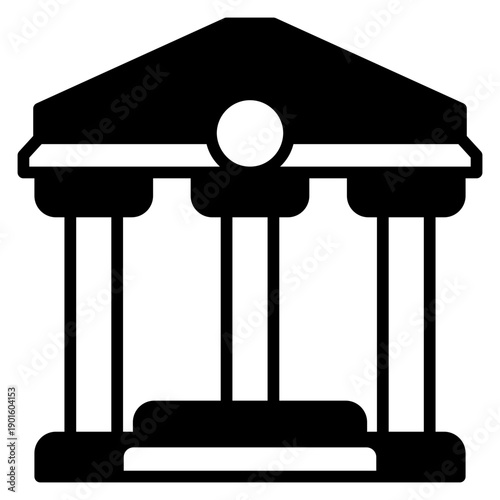 Bank Building Glyph Icon