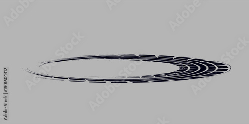 Black tire marks on road, Black rubber tire marks and tread marks, Tire trace track wheels texture and background, Auto tire tread grunge