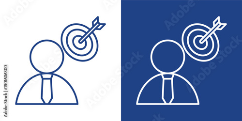 Alignment Blue And White Icon Style Collection