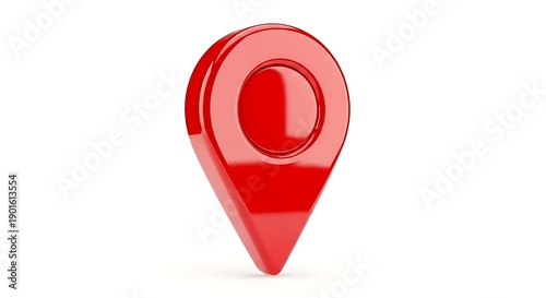 Free Download Red Glossy Map Pointer Icon Isolated - GFXLoad