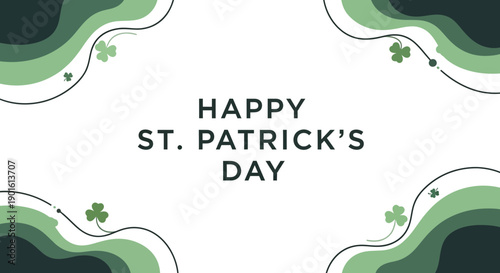 St Patricks Day Greeting Card Design.