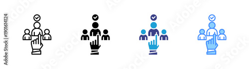 Candidate Selection icon set multiple style collection