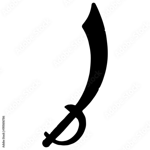 Vector illustration design of sword silhouette for war.