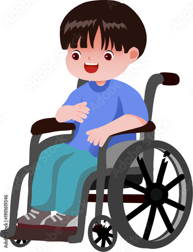 disabled boy in wheelchair