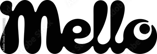 Soft and playful “Mello” typography logo with rounded shapes. Ideal for kids brands, casual products, lifestyle startups, apps, and friendly modern branding concepts.