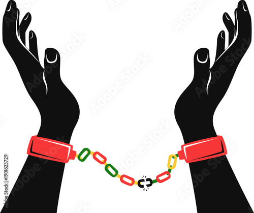 Breaking Chains Freedom Concept