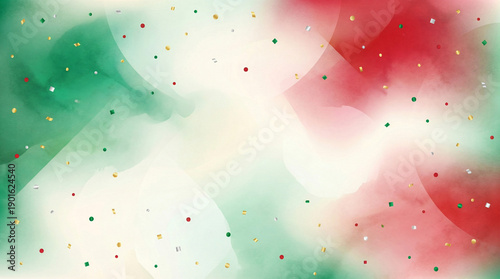 Festive Green White Red Celebration Background