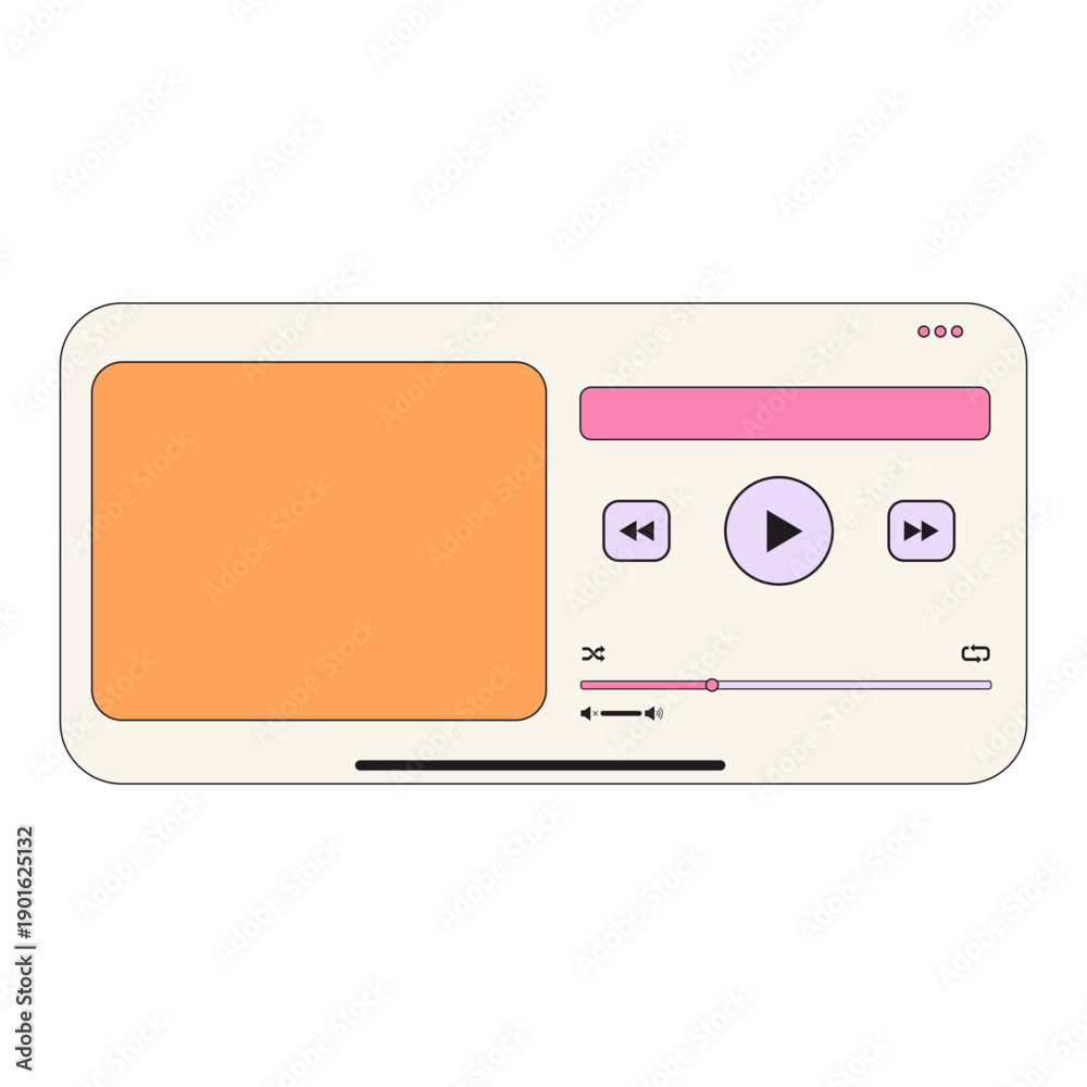 Obraz premium Music Player UI