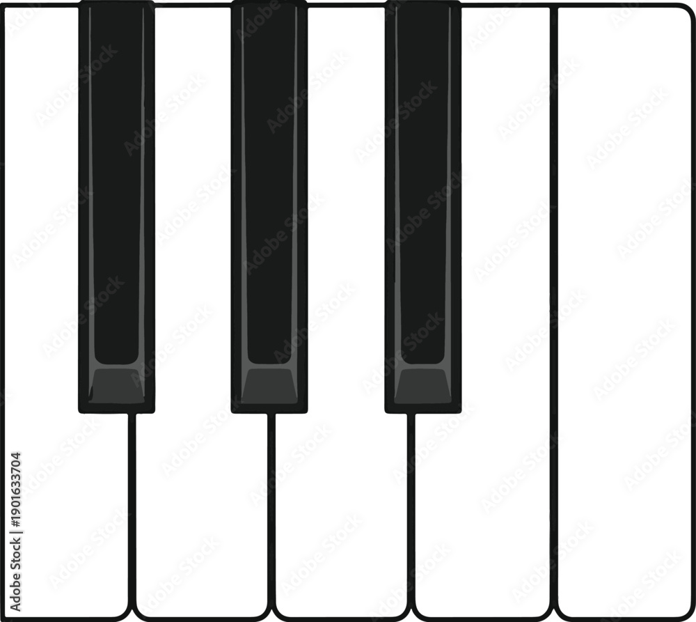Naklejka premium Piano Keys Closeup