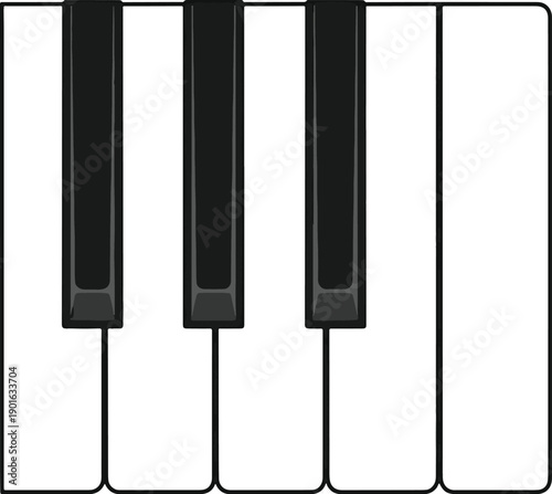 Piano Keys Closeup