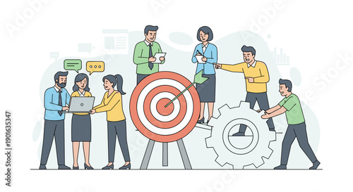 Team Working Together on Business Strategy.