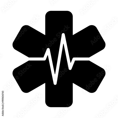 First Response Icon - Solid Black