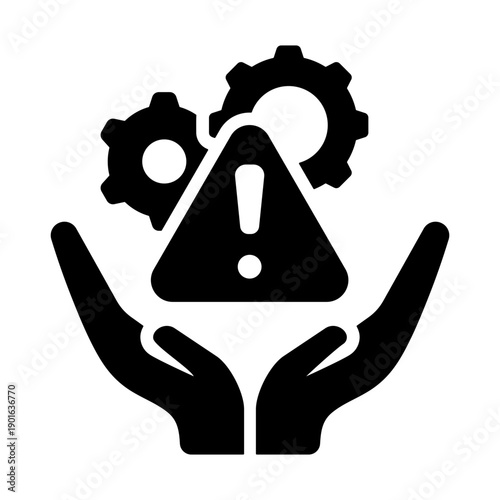 Incident Command Icon - Solid Black