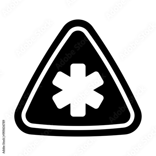 Triage Icon - Solid Black