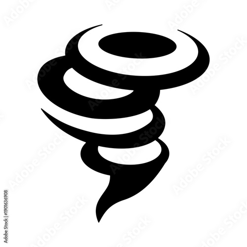 Hurricane Icon - Solid Black
