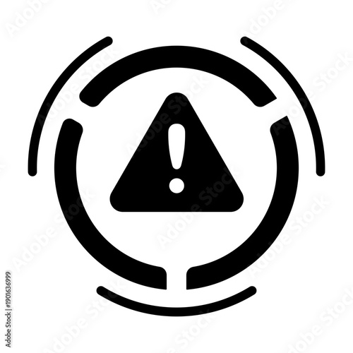 Early Warning System Icon - Solid Black