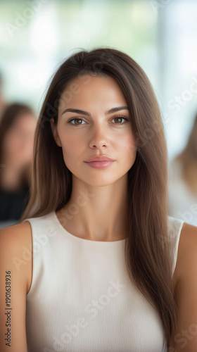 Photograph of a Latina woman in her thirties, at work during the day Free Download Photograph of a Latina woman in her thirties, at work during the day - GFXLoad