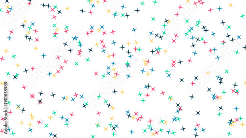 Colorful Confetti Scattered on White Background Celebration Design