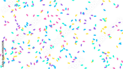 Colorful Celebration Background With Tiny Paper Ants