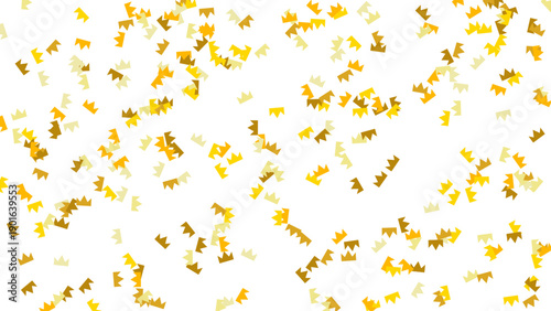 Falling Golden Cow Silhouettes On Warm White