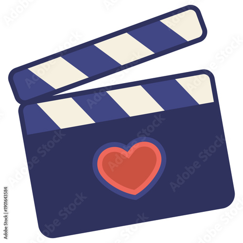 romantic movie flat icon