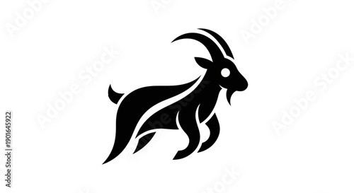 Black goat silhouette design