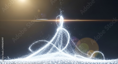 glowing particles abstract background, futuristic energy flow