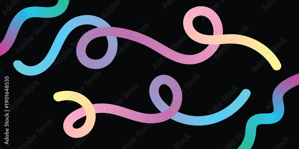 Fototapeta premium Abstract colorful background, Gradient lines background design, Rainbow line art background. vector background design.