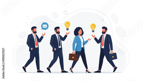 Business Team Collaboration, Innovation, and Ideas