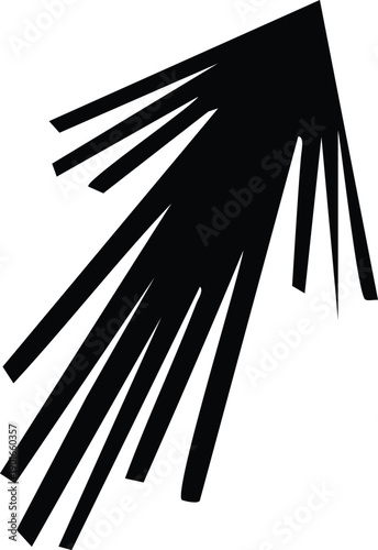 Black arrow composed of multiple thin lines pointing diagonally upwards Keywords: arrow