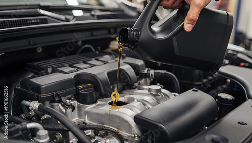 Car Engine Oil Change Process