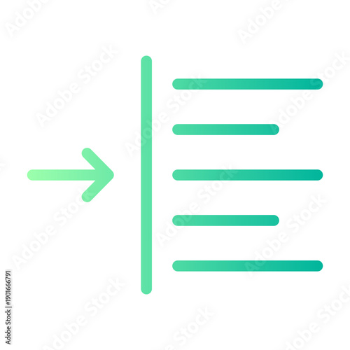 Schilderij op canvas left indent gradient icon