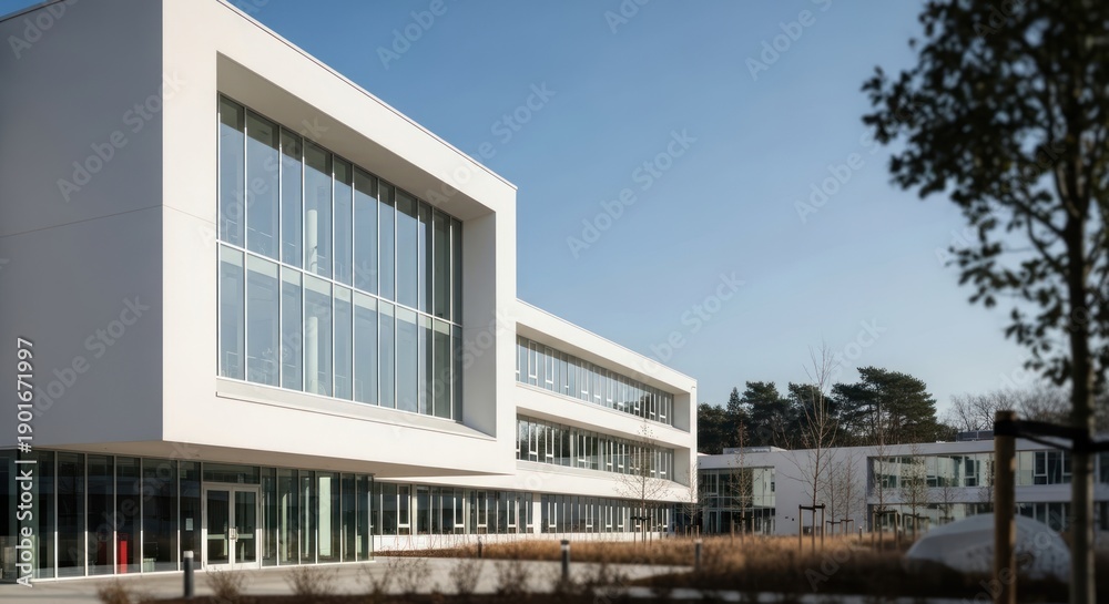 Fototapeta premium modern office building with large windows