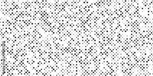 Diamond Seamless Pattern, Abstract Halftone Geometric Grid, Minimal Black and White Background for Textile, Wallpaper, and Modern Vector Design. Seamless diamond pattern clean repeating rhombus shapes