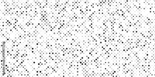 Diamond Seamless Pattern, Abstract Halftone Geometric Grid, Minimal Black and White Background for Textile, Wallpaper, and Modern Vector Design. Seamless diamond pattern clean repeating rhombus shapes