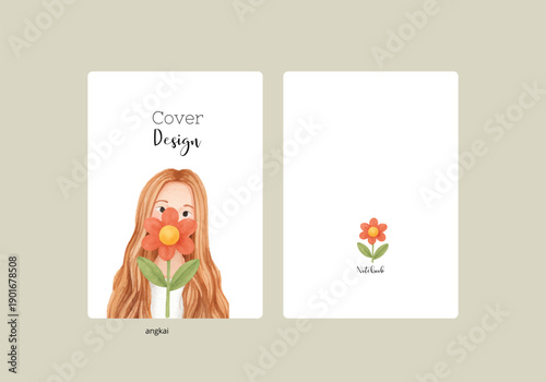 Layout for notebook cover, poster, banner, placard, brochure, annual report, card, flyer.abstract botanical design template.A4 size
