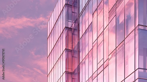 High-End Real Estate: Modern Glass Architecture with Rose Gold Aesthetics