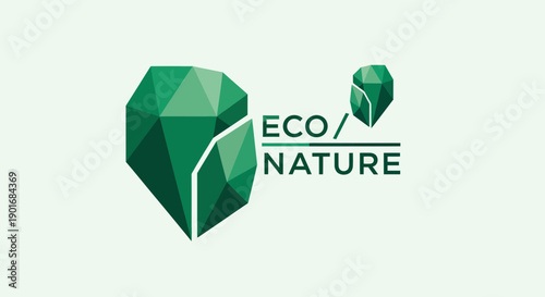 Geometric Logo For Eco-Friendly Sustainable Company Representing Nature And Environment