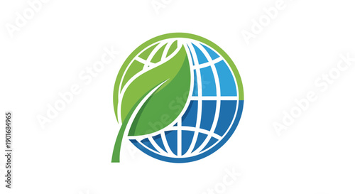 Global Environmental Harmony: A Leaf Embodies Earth's Ecosystem And Sustainability