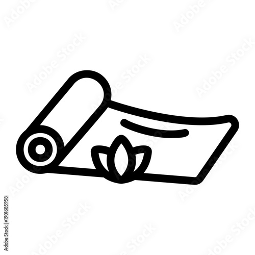 Yoga mat Line Icon