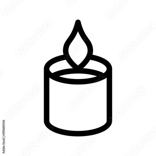 Candle Icon Vector Symbol Design Illustration