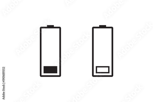one strip battery icon , electrical icon