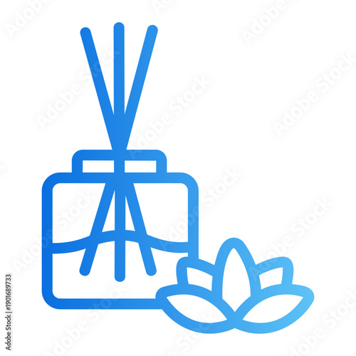 Aromatherapy Line Gradient Icon