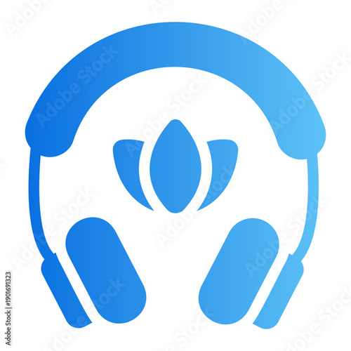 Headphone relax Line Gradient Icon
