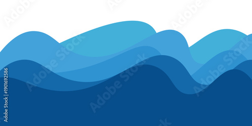 PrinBlue wave design vector image for element design backdrop or presentation