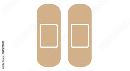 Two adhesive bandages are displayed against a white background