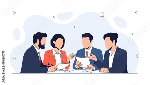 Business Meeting: Diverse Team Collaborating on Strategy and Planning