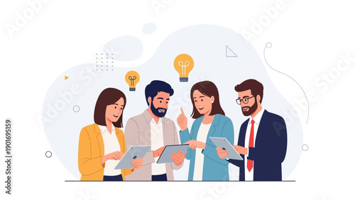 Diverse team brainstorming ideas for business growth, innovation, and strategy