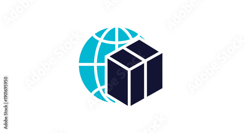 Global Shipping And Supply Chain Emblem Representing Worldwide Commerce and Trade